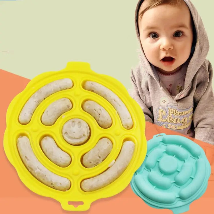 Food Grade Silicone Round Sausage Mold Baking Mold Homemade DIY Hot Dog Mold Random Color Delivery DIY Hot Dog Mold