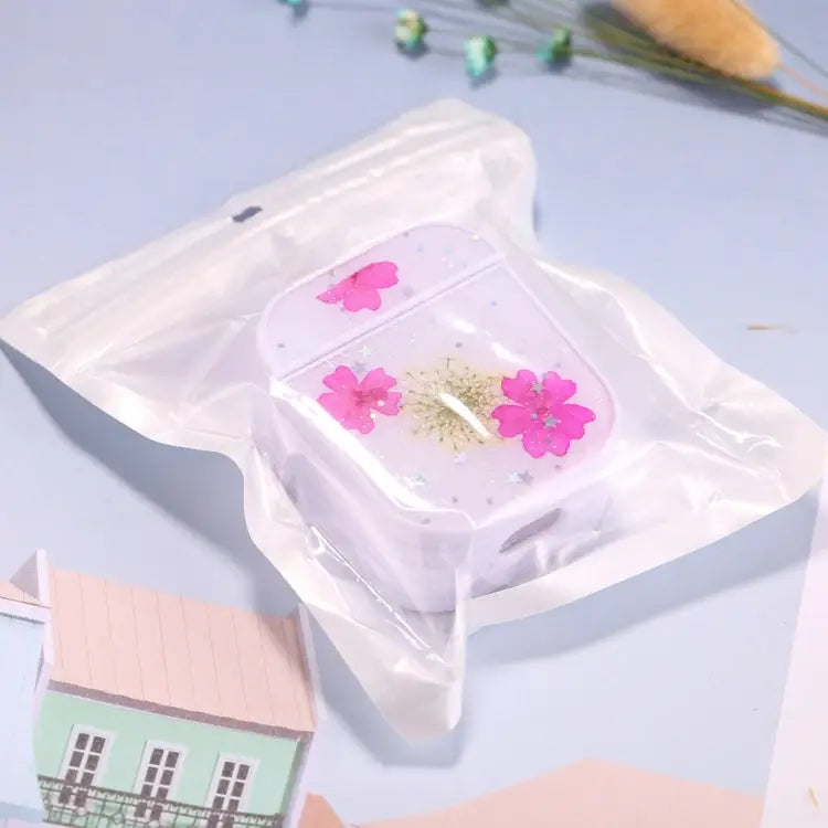 For AirPods 1 / 2 Beautiful Ladies Flowers Pattern Wireless Earphone Protective Case For AirPods 1 / 2 - Apple