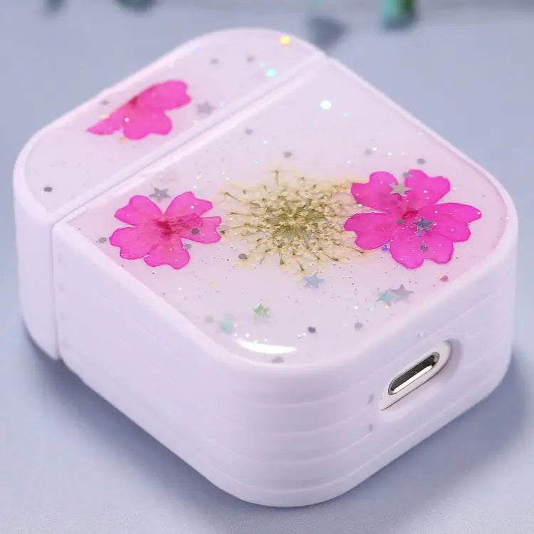For AirPods 1 / 2 Beautiful Ladies Flowers Pattern Wireless Earphone Protective Case For AirPods 1 / 2 - Apple