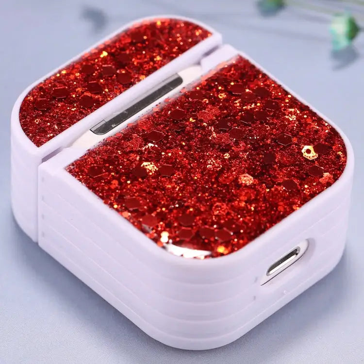 For AirPods 1 / 2 Glitter Sequins Wireless Earphone Protective Case For AirPods 1 / 2 - Apple Accessories