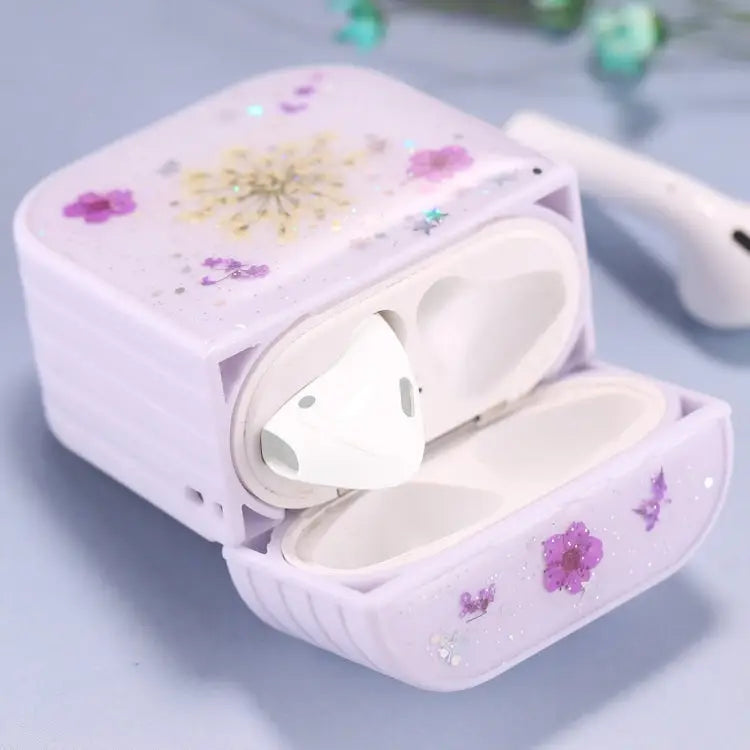 For AirPods 1 / 2 Gypsophila Flowers Pattern Wireless Earphone Protective Case For AirPods 1 / 2 - For AirPods 1 / 2