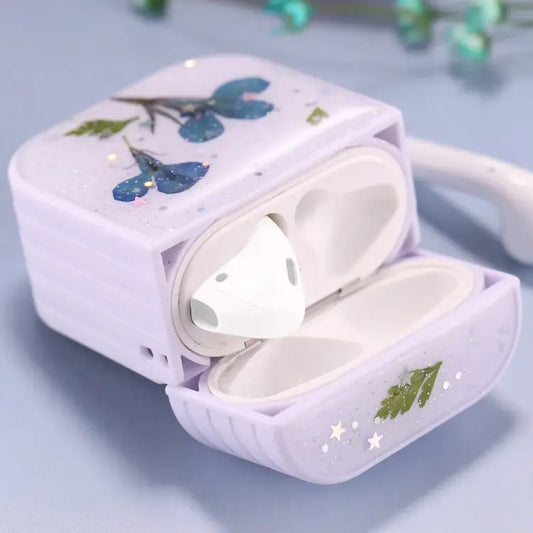 For AirPods 1 / 2 Gypsophila Flowers Pattern Wireless Earphone Protective Case For AirPods 1 / 2 - For AirPods 1 / 2