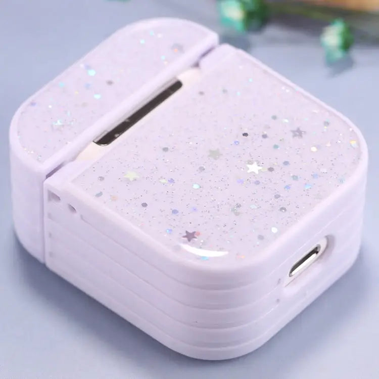 For AirPods 1 / 2 Gypsophila Flowers Pattern Wireless Earphone Protective Case For AirPods 1 / 2 - Apple Accessories