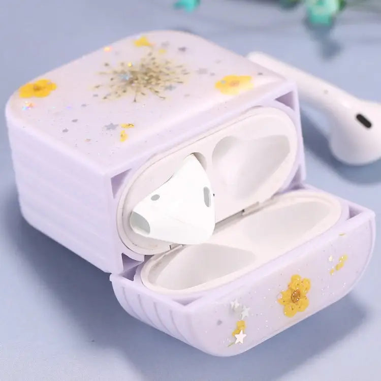 For AirPods 1 / 2 Gypsophila Flowers Pattern Wireless Earphone Protective Case For AirPods 1 / 2 - For AirPods 1 / 2