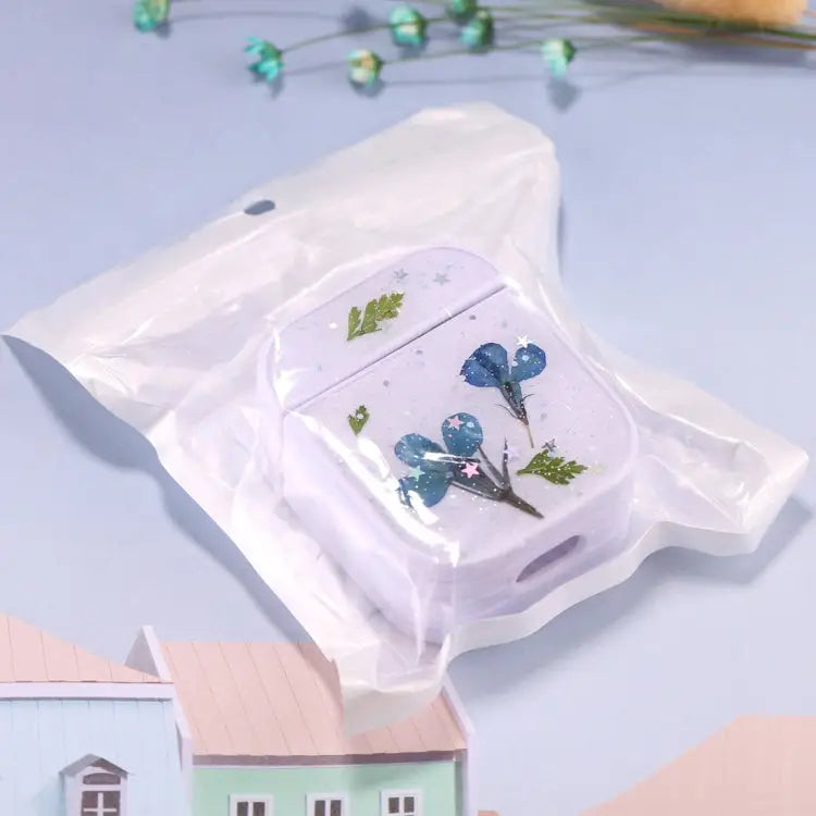 For AirPods 1 / 2 Gypsophila Flowers Pattern Wireless Earphone Protective Case For AirPods 1 / 2 - Apple Accessories
