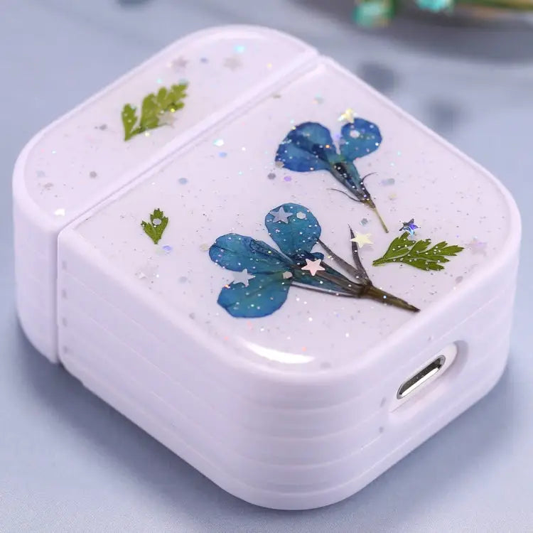 For AirPods 1 / 2 Gypsophila Flowers Pattern Wireless Earphone Protective Case For AirPods 1 / 2 - Apple Accessories