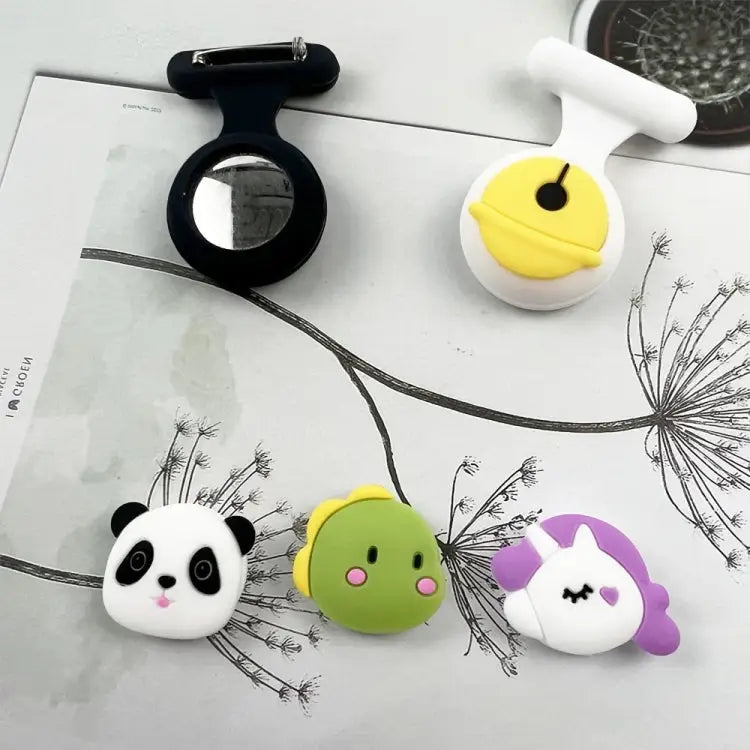 For AirTag 2pcs Silicone Protective Case Kids Brooch Snap Cartoon Locator Case - Apple Accessories