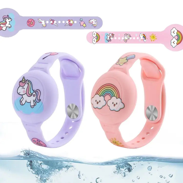 For Airtag Cartoon Watch Strap Locator Silicone Protective Cover Anti-lost Device Case - Apple Accessories
