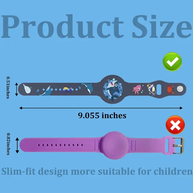 For Airtag Cartoon Watch Strap Locator Silicone Protective Cover Anti-lost Device Case - Apple Accessories