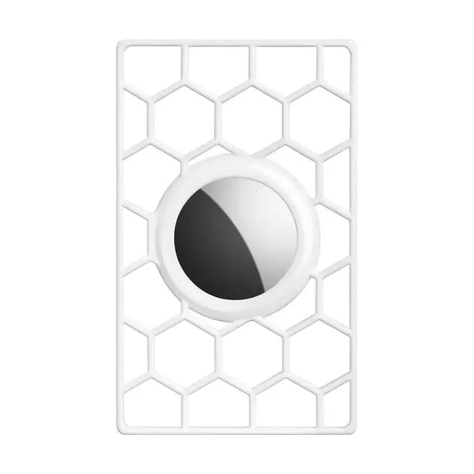 For Airtag Location Tracker Card Shape Honeycomb Protective Cover Honeycomb White Honeycomb Black - Honeycomb White
