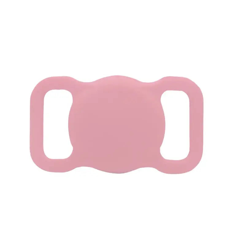 For Airtag Pet Collar Tracker Silicone Case Dog Anti-lost Device Protective Cover - Pink - Apple Accessories