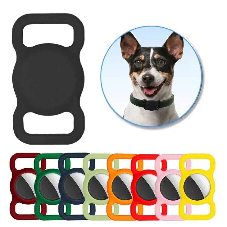 For Airtag Pet Collar Tracker Silicone Case Dog Anti-lost Device Protective Cover - Apple Accessories