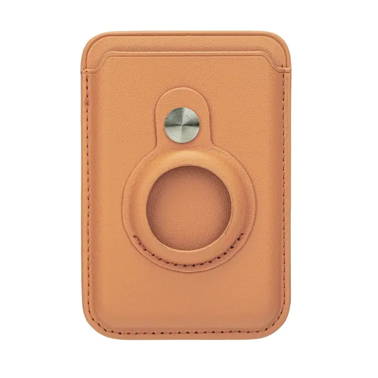 For Airtag Positioner Fiber Card Clip Anti-Theft Card Tracker Protection Cover Magnetic Paste - Magnetic / Gold Brown