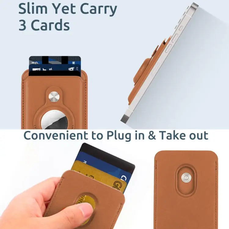 For Airtag Positioner Fiber Card Clip Anti-Theft Card Tracker Protection Cover Magnetic Paste - Apple Accessories