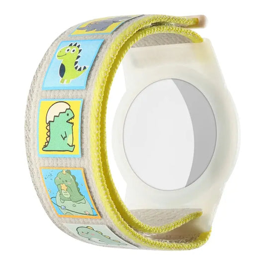 For AirTag Protective Case Children Watchband Anti-lost Locator Waterproof Wristband Bracel - Dinosaur - Apple