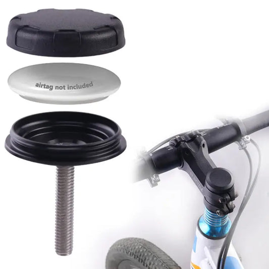For AirTag Tracker Case Bicycle Hidden Headset Mount Anti-Theft Bike Locator Bracket Holder Round Beer Cover - Round
