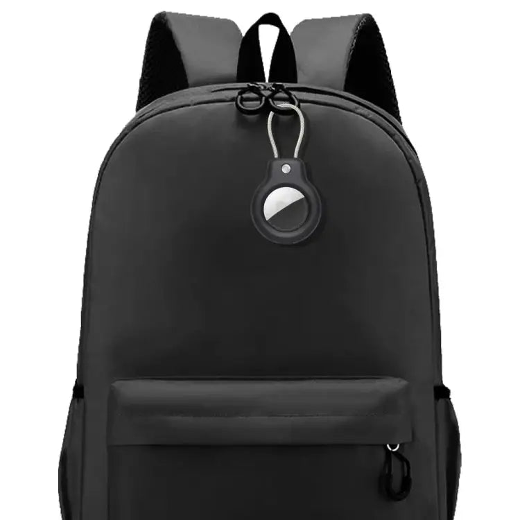 For AirTag Tracker Protective Cover With Metal Lanyard and Lock Three-proof Case Black White Transparent Black - Apple