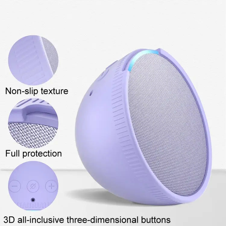 For Amazon Echo Pop Smart Speaker All-Inclusive Drop-Proof Protective Cover - White - Apple Accessories