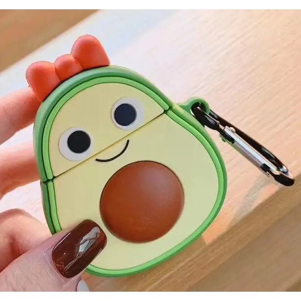 For Apple AirPods 1/2 Generation Universal Couple Avocado And Pineapple Bluetooth Headphone Protective Case Pineapple