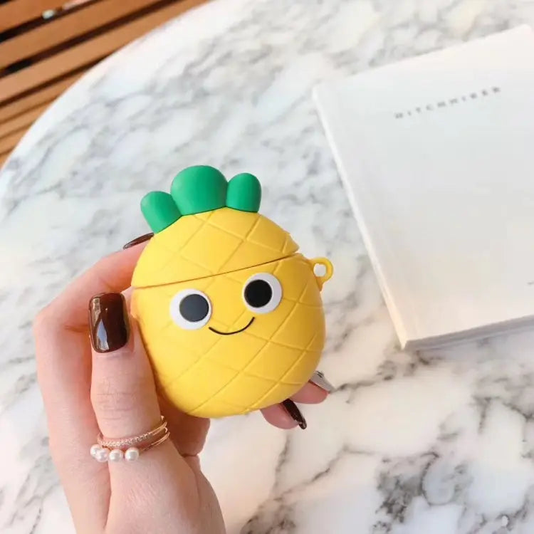 For Apple AirPods 1/2 Generation Universal Couple Avocado And Pineapple Bluetooth Headphone Protective Case Pineapple