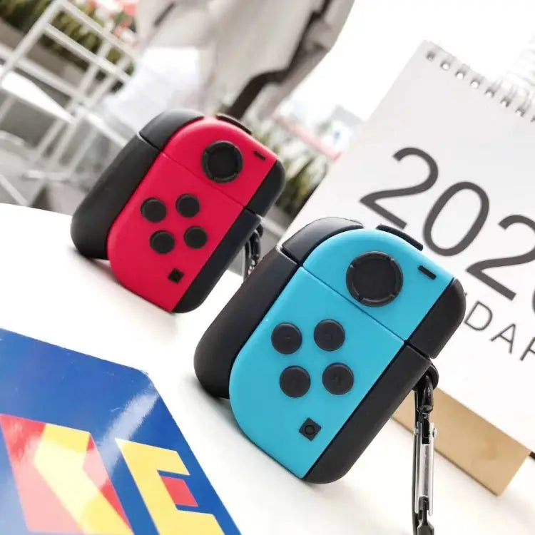 For Apple AirPods 1/2 Generation Universal Game Controller Bluetooth Headphone Protective Case - Red - Apple Accessories