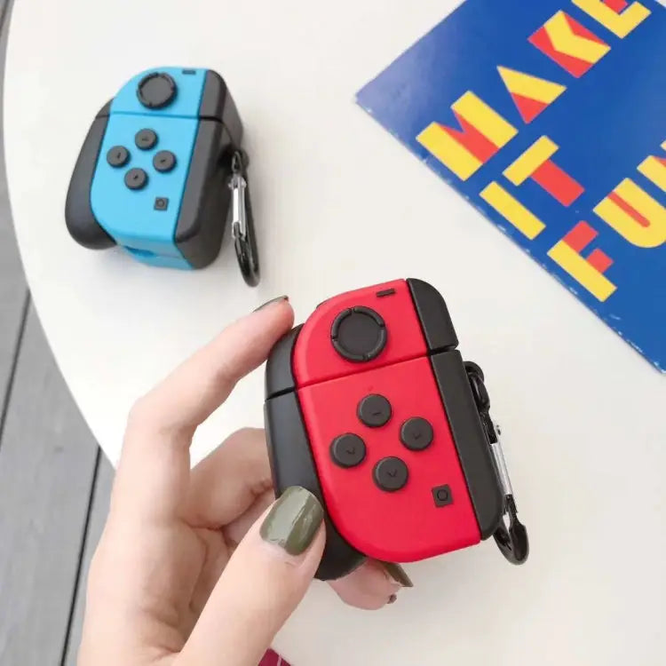 For Apple AirPods 1/2 Generation Universal Game Controller Bluetooth Headphone Protective Case - Red - Apple Accessories