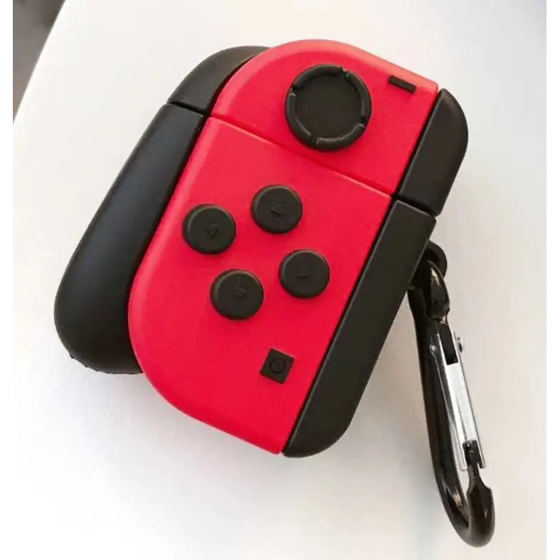 For Apple AirPods 1/2 Generation Universal Game Controller Bluetooth Headphone Protective Case - Red - Apple Accessories