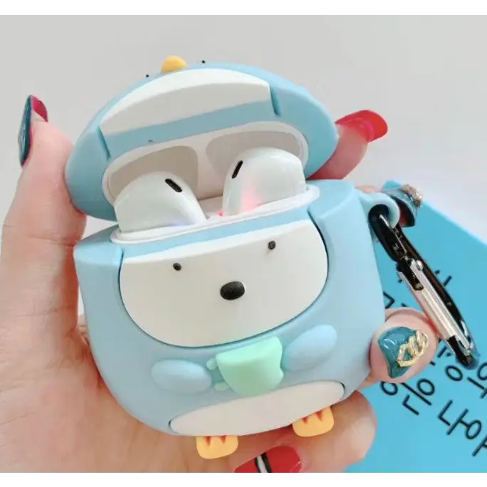 For Apple AirPods 1/2 Generation Universal Wireless Cup Penguin Bluetooth Headphone Protective Case