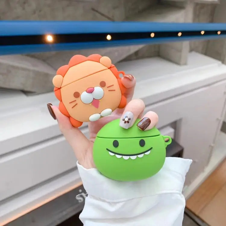 For Apple AirPods 1/2 Generation Universal Wireless Lion And Dinosaur Headphone Holder Bluetooth Protective Case Lion