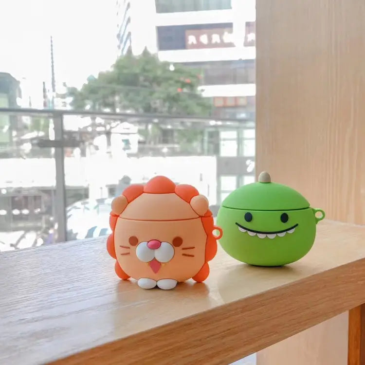 For Apple AirPods 1/2 Generation Universal Wireless Lion And Dinosaur Headphone Holder Bluetooth Protective Case Lion
