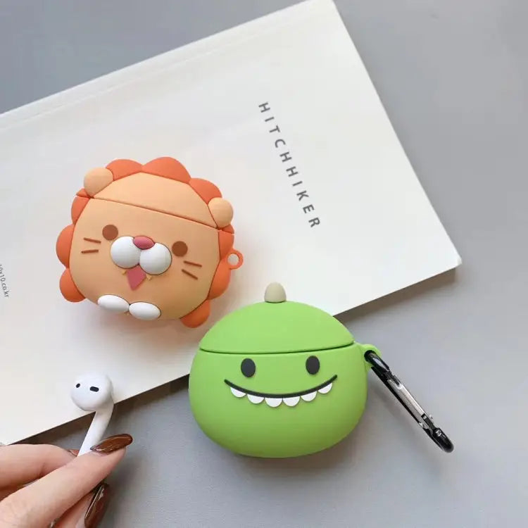 For Apple AirPods 1/2 Generation Universal Wireless Lion And Dinosaur Headphone Holder Bluetooth Protective Case Lion