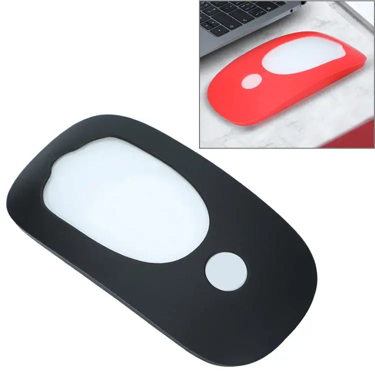 For Apple Magic Mouse 1 / 2 Mouse Silicone Protective Case - Black - Apple Accessories