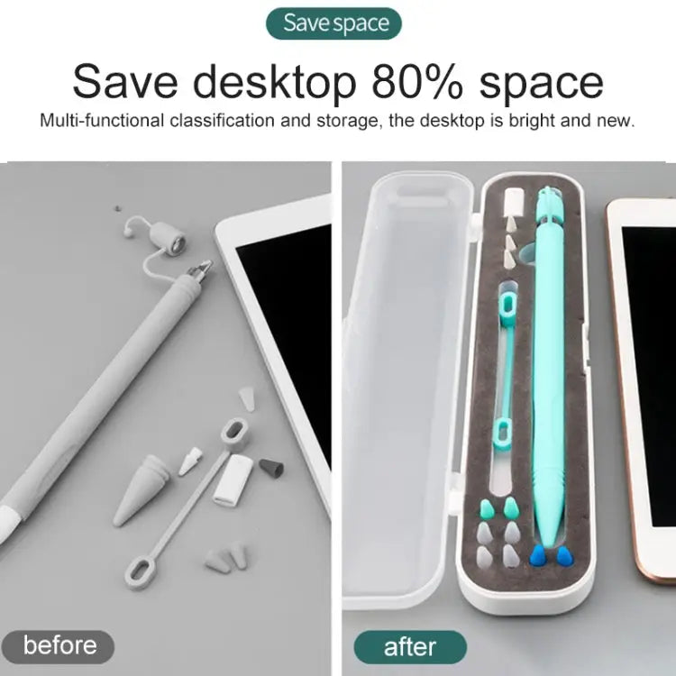 For Apple Pencil 1 / 2 8mm Multi-function Handwriting Pen Protective Case TouchPen Storage Box 8mm - 8mm - Apple