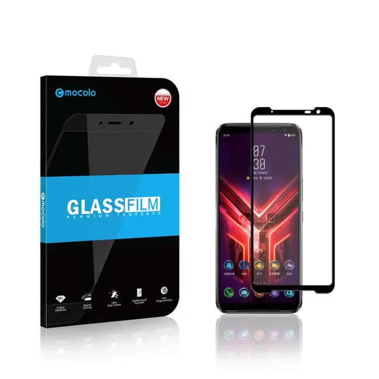 For Asus Rog Phone 3 mocolo 0.33mm 9H 2.5D Full Glue Tempered Glass Film