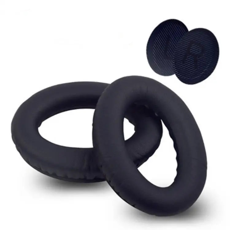For BOSE QC35 Imitation Leather Soft Headphone Earmuff Jacket with LR Cotton One Pair - Navy Blue - Apple Accessories