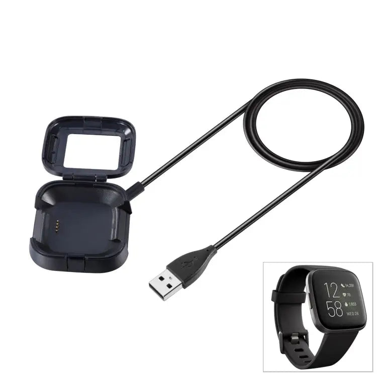 For Fitbit Versa 2 Smart Watch USB Charger Cable Length: 90cm