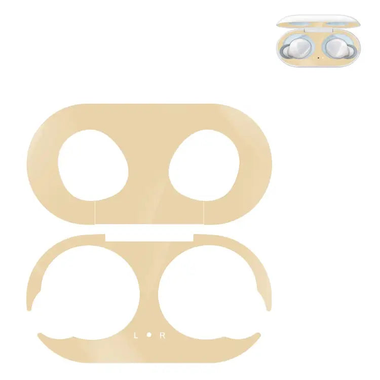 For Galaxy Buds Wireless Bluetooth Earphone Metal Protective Sticker - Gold - Apple Accessories