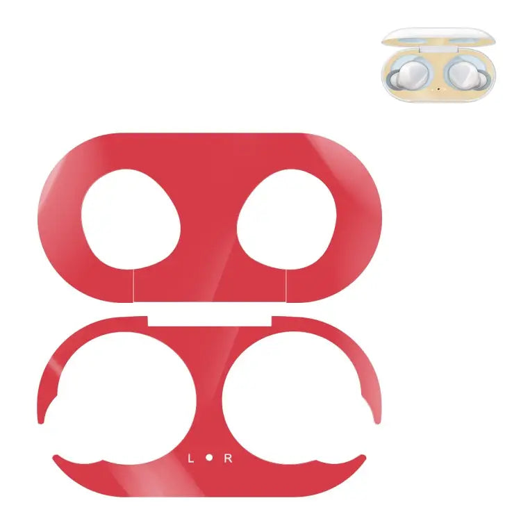 For Galaxy Buds Wireless Bluetooth Earphone Metal Protective Sticker - Red - Apple Accessories