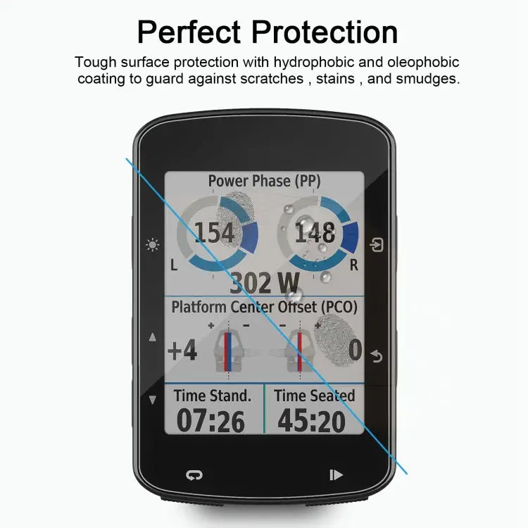 For Garmin Edge 520 Plus 0.26mm 2.5D 9H Tempered Glass Film Screen Protector For Garmin Edge 520 Plus - For Garmin Edge