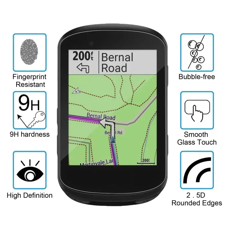 For Garmin Edge 530 0.26mm 2.5D 9H Tempered Glass Film Screen Protector For Garmin Edge 530 - For Garmin Edge 530