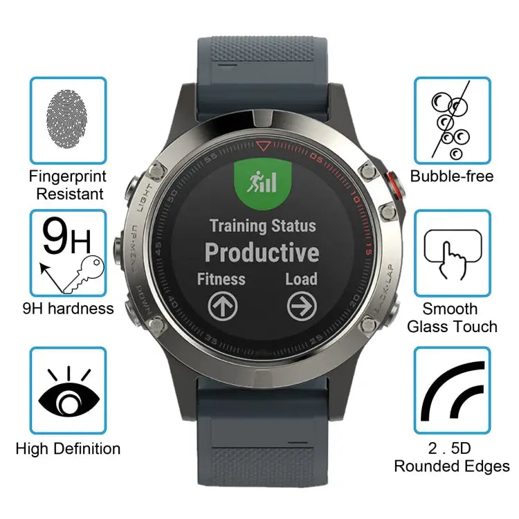 For Garmin Fenix 5 0.26mm 2.5D 9H Tempered Glass Film Screen Protector For Garmin Fenix 5 - For Garmin Fenix 5