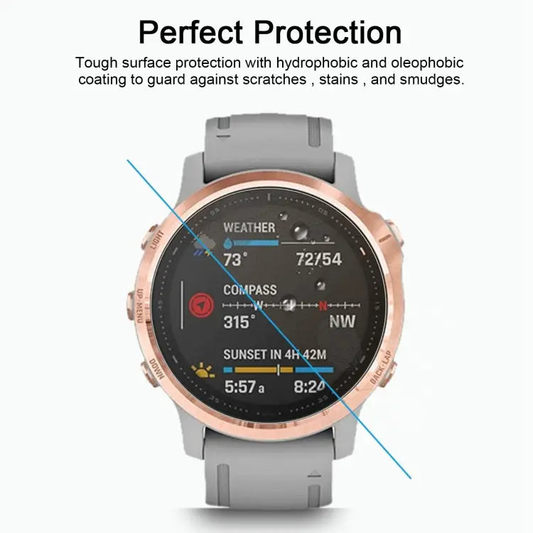 For Garmin Fenix 6S 0.26mm 2.5D 9H Tempered Glass Film Screen Protector For Garmin Fenix 6S - For Garmin Fenix 6S