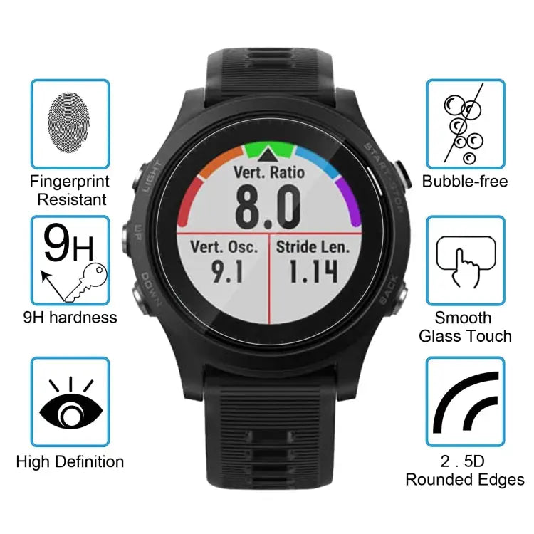 For Garmin Forerunner 635 0.26mm 2.5D 9H Tempered Glass Film Screen Protector For Garmin Forerunner 635 - For Garmin
