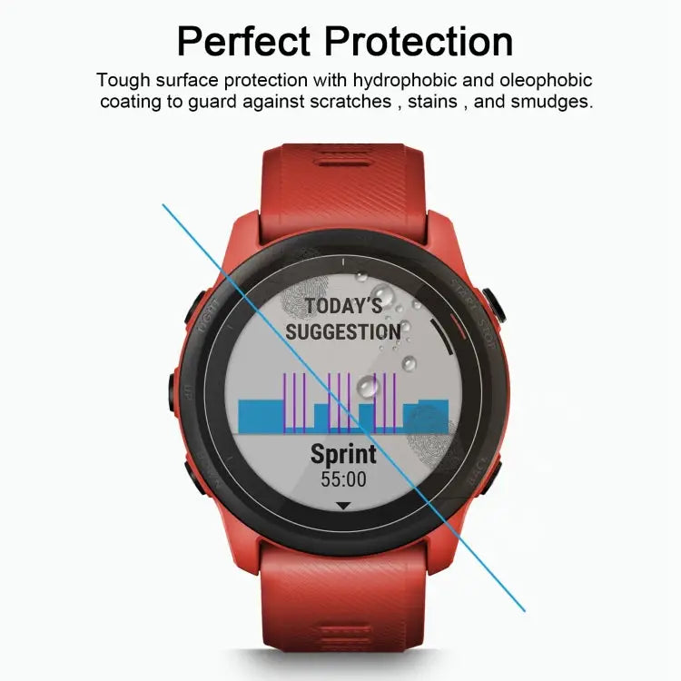 For Garmin Forerunner 745 0.26mm 2.5D 9H Tempered Glass Film Screen Protector For Garmin Forerunner 745 - For Garmin