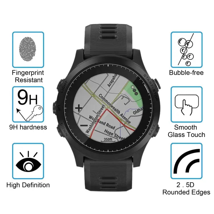For Garmin Forerunner 945 0.26mm 2.5D 9H Tempered Glass Film Screen Protector For Garmin Forerunner 945 - For Garmin