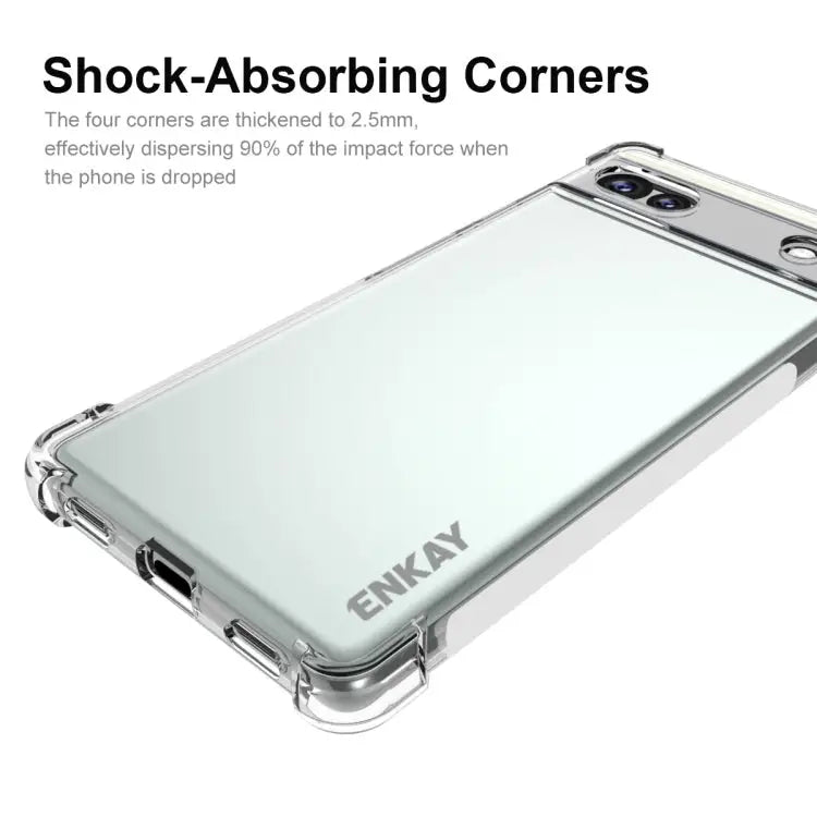 For Google Pixel 6A ENKAY Transparent TPU Shockproof Case For Google Pixel 6A - For Google Pixel 6A
