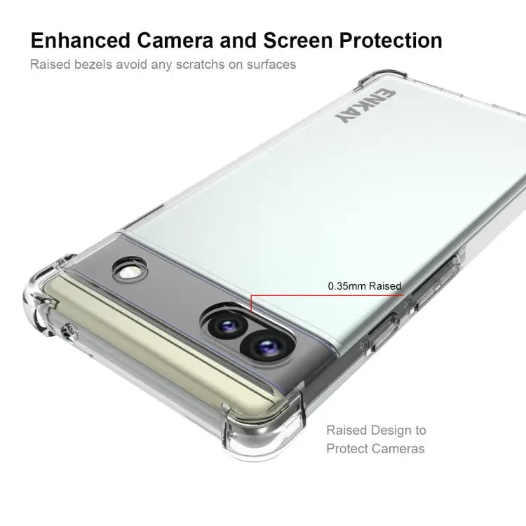 For Google Pixel 6A ENKAY Transparent TPU Shockproof Case For Google Pixel 6A - For Google Pixel 6A