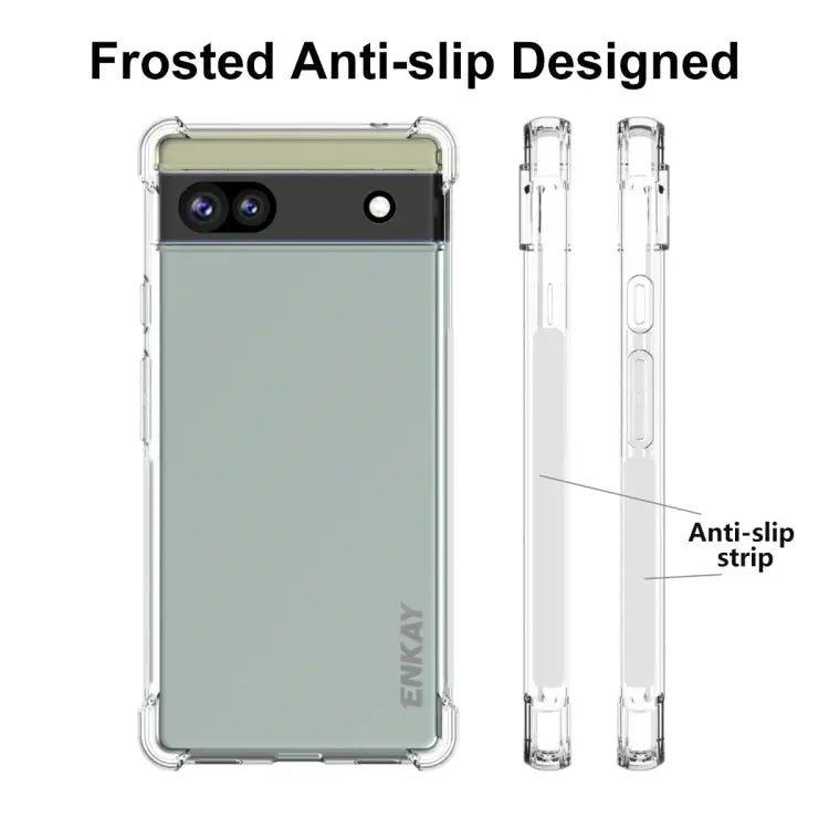 For Google Pixel 6A ENKAY Transparent TPU Shockproof Case For Google Pixel 6A - For Google Pixel 6A