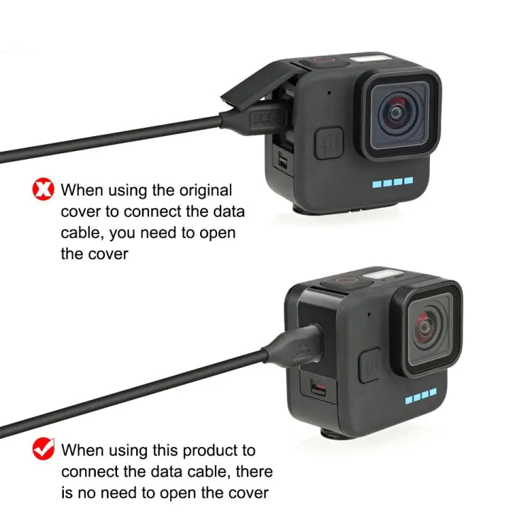 For GoPro Hero11 Black Mini PULUZ Metal Battery Side Interface Cover B Type - B Type