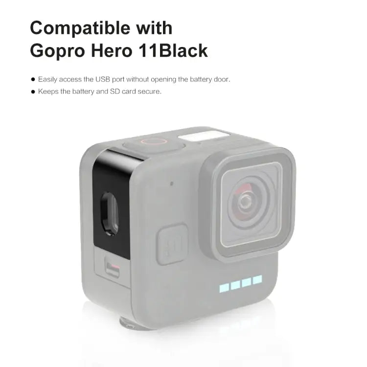 For GoPro Hero11 Black Mini PULUZ Metal Battery Side Interface Cover B Type - B Type